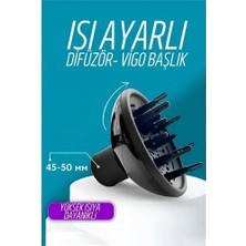 Trend Kapında Isı Ayarlamalı Fön Için Difüzör Vigo Başlık Dönerli Profesyonel 721554
