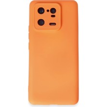 Trend Kapında Xiaomi Mi 13 Pro Kılıf Nano Içi Kadife Silikon - Turuncu