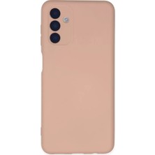 Trend Kapında Samsung Galaxy A04S Kılıf Nano Içi Kadife Silikon - Pudra