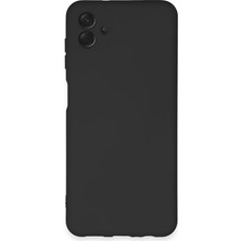 Trend Kapında Samsung Galaxy A04E Kılıf Nano Içi Kadife Silikon - Siyah