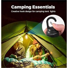 Epilons Taşınabilir Şarjlı Led Ampül Outdoor Kamp Bahçe Lambası 10w Askılı Kırılmaz Led Işık