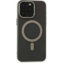Trend Kapında Apple iPhone 15 Pro Max Kılıf Lodos Magneticsafe Mat Kapak - Titan Gri