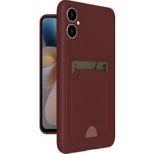 Trend Kapında Samsung Galaxy A05 Kelvin Kartvizitli Silikon - Bordo