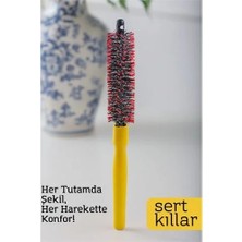 Trend Kapında Yuvarlak Saç Fırçası – 24 cm x 2.3 cm | 2.1 mm Derinlik | Spiral Kıllı, Hacim ve Şekil Için 716484