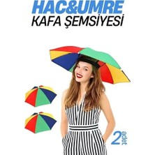 Trend Kapında Hac Umre Kafa Şemsiyesi Güneş Koruma Şemsiyesi 2 Adet