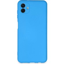 Trend Kapında Samsung Galaxy A04E Kılıf Nano Içi Kadife Silikon - Mavi