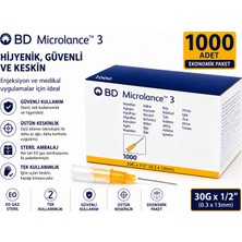 Bd Microlance Mezoterapi Iğne Ucu 30G 0,3 x 13MM (1000 Adet) 10 Kutu