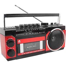 Puxing PX-250 Bt Retro Kaset Çalar Bluetooth Hoparlör USB Sd Mp3 Çalar Fm Am Sw Radyolu Kırmızı Nostaljik Teyp