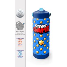Coral High Coral Stars Desenli Pipetli ve Direkt Içim Çelik Termos 650 ml 38404