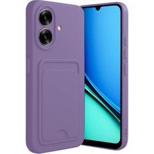 Trend Kapında Realme Note 60 Kelvin Kartvizitli Silikon - Lila