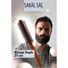 Trend Kapında Sakal Fırçası Saç Fırçası ve Fön Fırçası Ahşap Saplı 721203