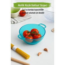 Trend Kapında Akrilik Aquamarin Mini Pirinç Süzgeçi & Bakliyat Süzgeçi (3 Su Bardağı Ölçülü)