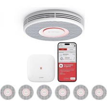 X-Sense XS0B-MR Ikazlı Duman Dedektörü SBS50 Baz Istasyonlu,kablosuz, Yangın Alarm Seti Wi Fi Li(6 Adet XS0B-MR Duman Dedektörü+1 Adet SBS50 Baz Istasyonu)