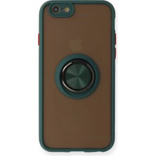 Trend Kapında Apple iPhone 6 Kılıf Montreal Yüzüklü Silikon Kapak - Yeşil