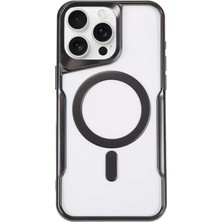 Trend Kapında Apple iPhone 14 Pro Max Kılıf Boyi Magsafe Silikon Kapak - Siyah