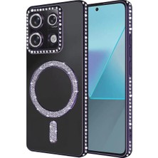 Trend Kapında Xiaomi Redmi 13C Joke Simli Magneticsafe Kılıf - Derin Mor
