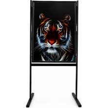 OfisDS B1 50X70 cm Siyah Yüksek Alüminyum Çift Taraflı Mobil Kaldırım Reklam Poster Pano