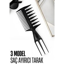 Trend Kapında 3 Modelli Geniş Dişli Saç Şekillendirme Tarağı - Saç Ayırıcı Tarak Stil ve Wax Tarağı 716458