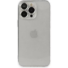 Trend Kapında Apple iPhone 13 Pro Max Kılıf Luko Lens Silikon - Gümüş