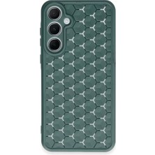 Trend Kapında Samsung Galaxy A25 5g Kılıf Petek Silikon Kapak - Koyu Yeşil