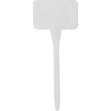 ToXA Sera Saksı Etiketi 14x6cm 10 Adet Plastik Çiçek Bitki Fide Levhası Kazıklı Etiket Beyaz