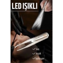 Trend Kapında LED Işıklı Cımbız Kirpik Kaş Cımbız Epilasyon Cımbızı 721301