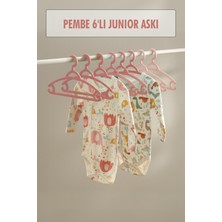 Trend Kapında 6’lı Bebek Askısı & Bebek Gardırop Askısı Pembe Set