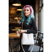 Just Polo Kadın Orijinal 3 Bölmeli Ayarlanabilir Askılı Şık El & Omuz Çantası Shoulder Bag