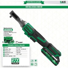 Hais Pro Akülü Kısa Cırcır 100 Nm RB-JL100A Haispro