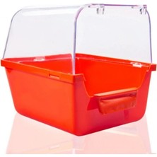 Trend Kapında Plastik Kuş Banyoluğu Kırmızı