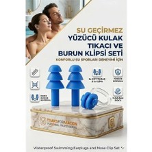Trend Kapında Profesyonel Havuz ve Yüzücü Seti: 2'li Su Geçirmez Silikon Kulak Tıkacı ve Burun Klipsi 723169