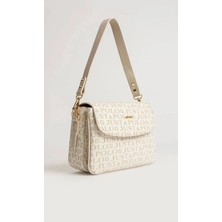 Just Polo Beyaz 2 Bölmeli Omuz Çantası Monogram 2197MH