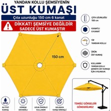 Şemsiyecim Yandan Kollu Şemsiye Üst Kumaşı 150 cm 6 Kanat Su Itici