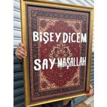 Musnig Dekoratif Sanatsal Çerçeveli Tablo Say Maşalllah