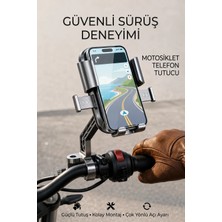 ArmoniaVital Motosiklet & Bisiklet Telefon Tutucu – Güçlü Tutuş, Tek Elle Kullanım, Sarsıntıya Dayanıklı XY-089