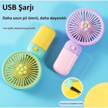 Bşr Tech Şarjlı Çocuk El Fanı Taşınabilir Mini Vantilatör 3 Kademeli Mini Fan