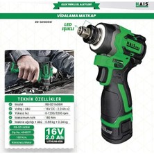 Hais Pro Akülü Vid. Matk. 16 V 2.0 Ah. RB-SD1608-W Haispro