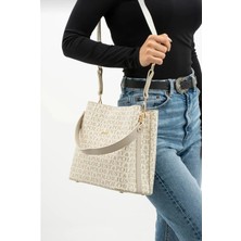 Just Polo Kadın Yeni Sezon Baskılı El ve Omuz Çantası 232117PC