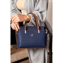 Just Polo Kadın Orta Boy Kabartma Desenli Shopper Şık El & Omuz Çantası Shoulder Bag