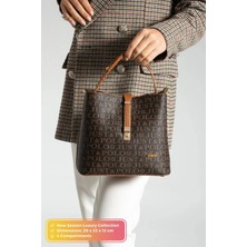 Just Polo Kadın Orta Boy Su Geçirmez Günlük Şık El ve Omuz Çantası Ebat 23 x 18 cm Shoulder Bag