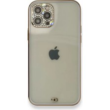 Trend Kapında Apple iPhone 12 Pro Kılıf Liva Taşlı Silikon - Mor