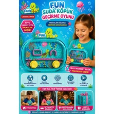 Suda Halka Köpük Geçirme Oyunu Kaplumba Nostaljik Su Oyunu 2586BL-K12KAPLUMBAYEŞIL
