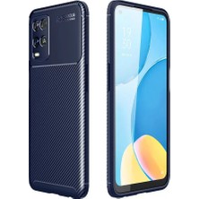 Trend Kapında Oppo A54 4g Kılıf Auto Focus Karbon Kapak - Lacivert