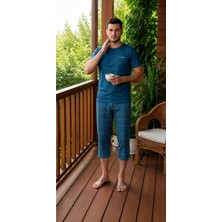 Tampap 7703 Erkek Penye Kapri Pijama Takımı