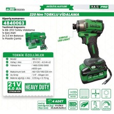 Hais Pro Akülü Vid. Darbeli 21V 2.0 Ah S30 RB-2112 Haispro