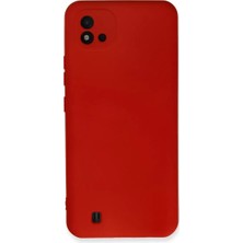 Trend Kapında Realme C11 2021 Kılıf Nano Içi Kadife Silikon - Kırmızı