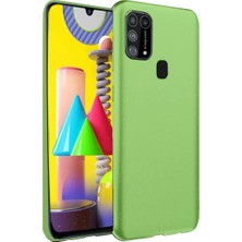 Trend Kapında Samsung Galaxy M31 Kılıf Nano Içi Kadife Silikon - Yeşil