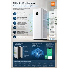 Xiaomi Mijia Max Akıllı Hava Temizleyici – 1,6dk'da 1 Odayı Temizler, 120 M² Kapsama Alanı, 19 Db Ultra Sessiz Çalışma, 3 Katmanlı Hepa Filtre, OLED Ekran, Google Assistant ve Alexa Destekli