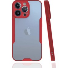 Trend Kapında Apple iPhone 13 Pro Kılıf Platin Silikon - Kırmızı