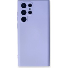 Trend Kapında Samsung Galaxy S23 Ultra Kılıf Nano Içi Kadife Silikon - Lila